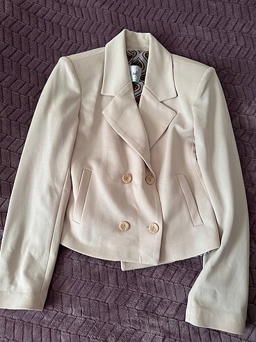 Crop blazer ceket