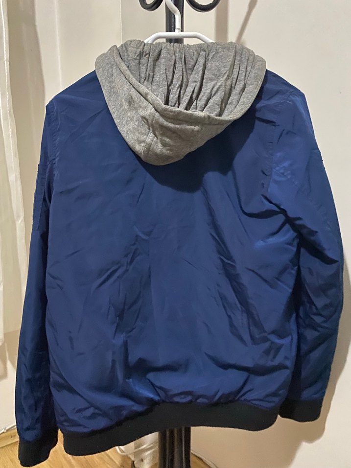 Mavi Fermuarlı Erkek Streetwear Mont - Görsel 2