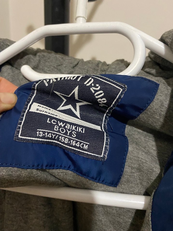 Mavi Fermuarlı Erkek Streetwear Mont - Görsel 4