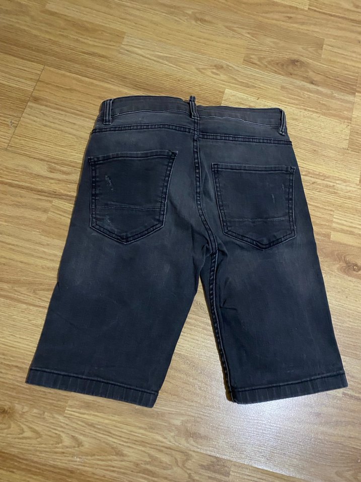 Gri Erkek Kot Şort Regular Fit - Görsel 2