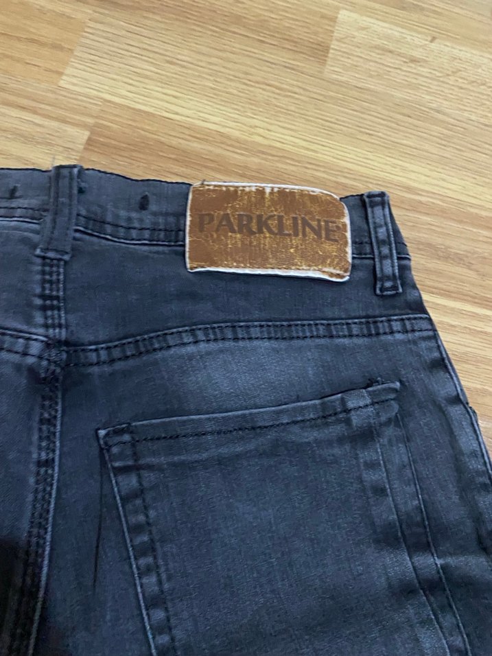 Gri Erkek Kot Şort, Gevşek Kesim, Sokak Stili - Görsel 4