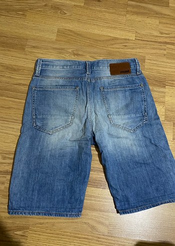Mavi Parlak Denim Erkek Şort - Görsel 2