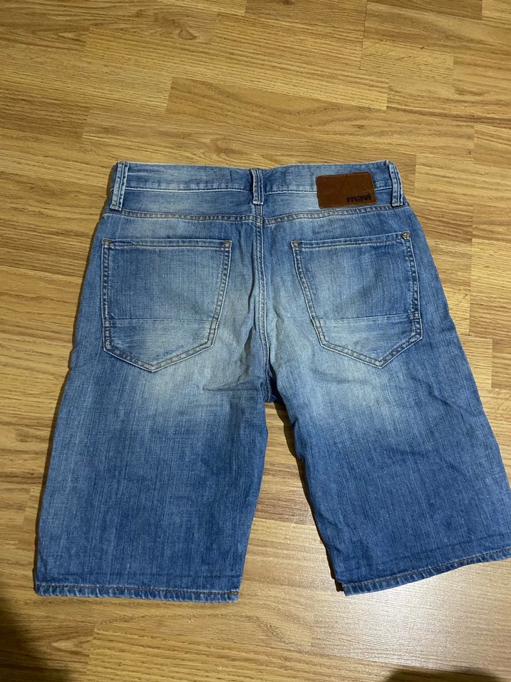 Mavi Parlak Denim Erkek Şort - Görsel 2