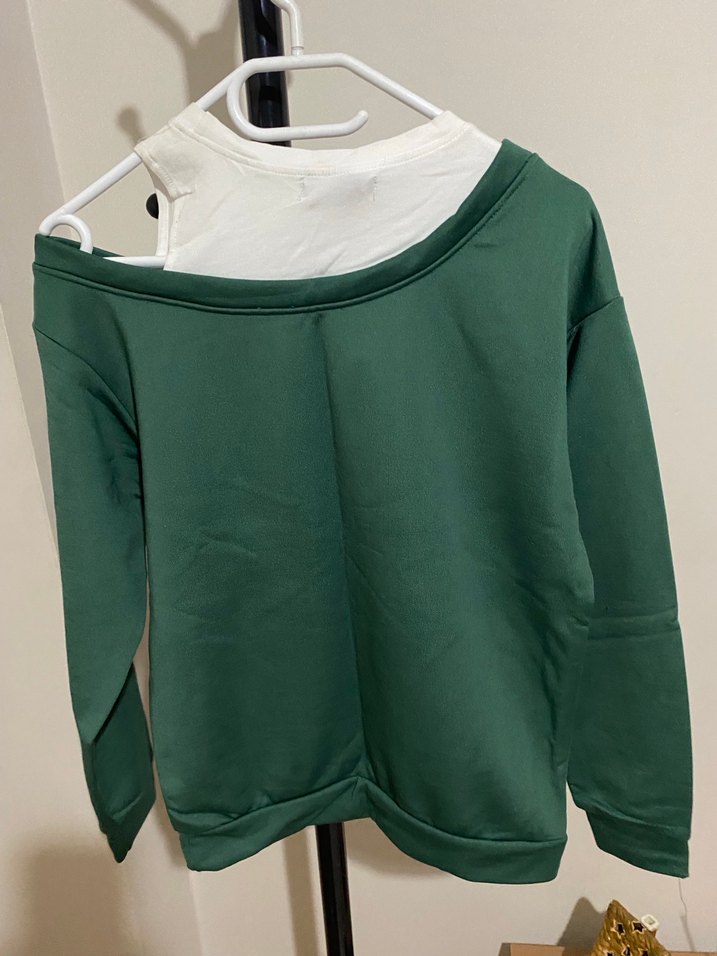 Kadın Yeşil Salaş Sweatshirt - Görsel 2