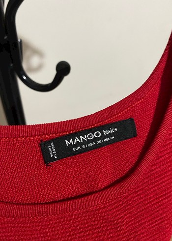 Kolsuz Kırmızı Midi Triko Elbise - Görsel 4