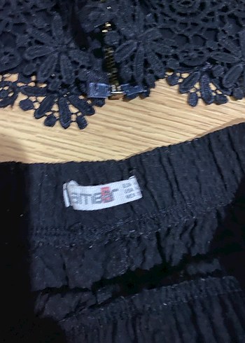 Siyah Dantelli Kadın Mini Tulum - Görsel 6