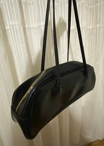 Klasik Siyah Deri Kadın Çanta - Görsel 3