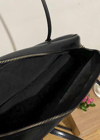 Klasik Siyah Deri Kadın Çanta - Görsel 4
