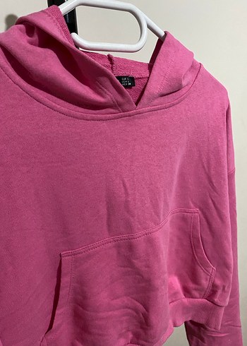 Pembe Kapüşonlu Kadın Sweatshirt - Görsel 3