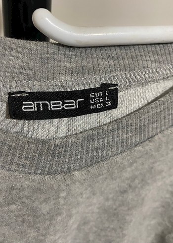 Gri Uzun Kollu Kadın Sweatshirt - Görsel 4