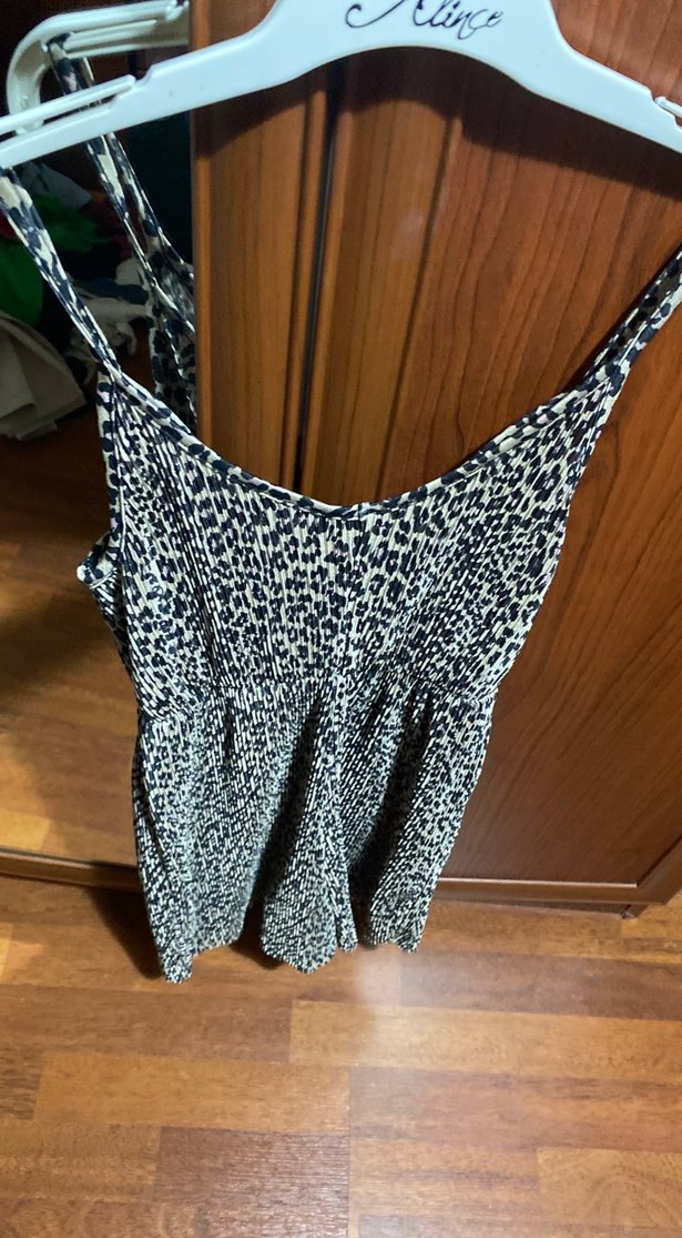 Kadın Kahverengi Zebra Desenli Kemerli Mini Tulum XS BEDEN - Görsel 4