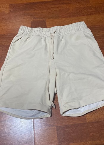 Bej Kadın Mini Rahat Kesim Şort penye kumaştır 
XS beden - Görsel 3