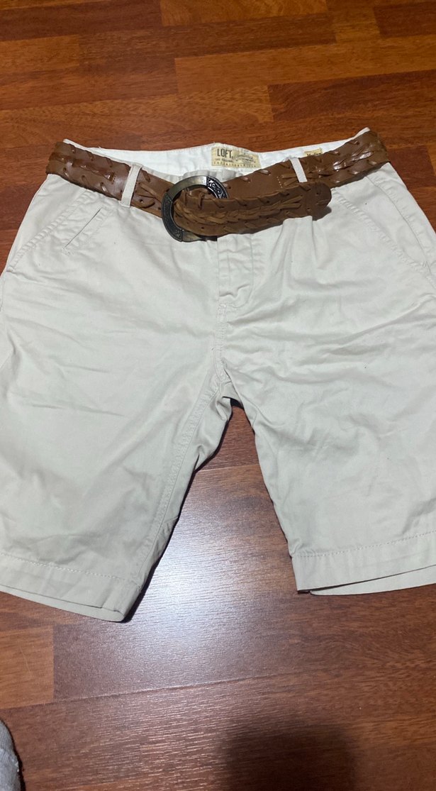 Kemerli Bej bayan keten  Şort M/Beden
LOFT MARKA - Görsel 2