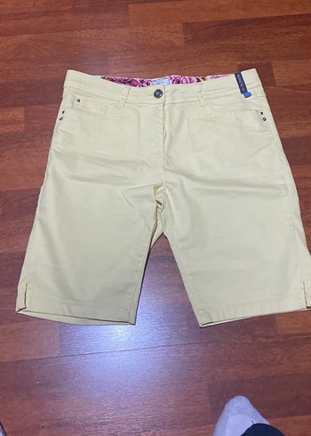 Sarı  Regular Fit bayan Şort 42 beden 
BONİTA MARKA - Görsel 3