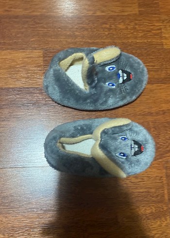 Kız Çocuk Gri Sıcak Terlikler Velcro 22/23 numaraya uyar - Görsel 3