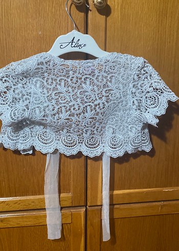 Beyaz Dantelli Kız Bolero 104-4 e göre - Görsel 5