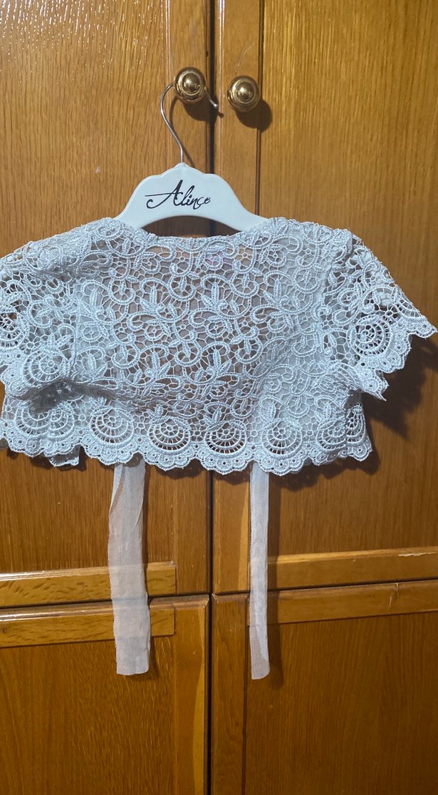 Beyaz Dantelli Kız Bolero 104-4 e göre - Görsel 5