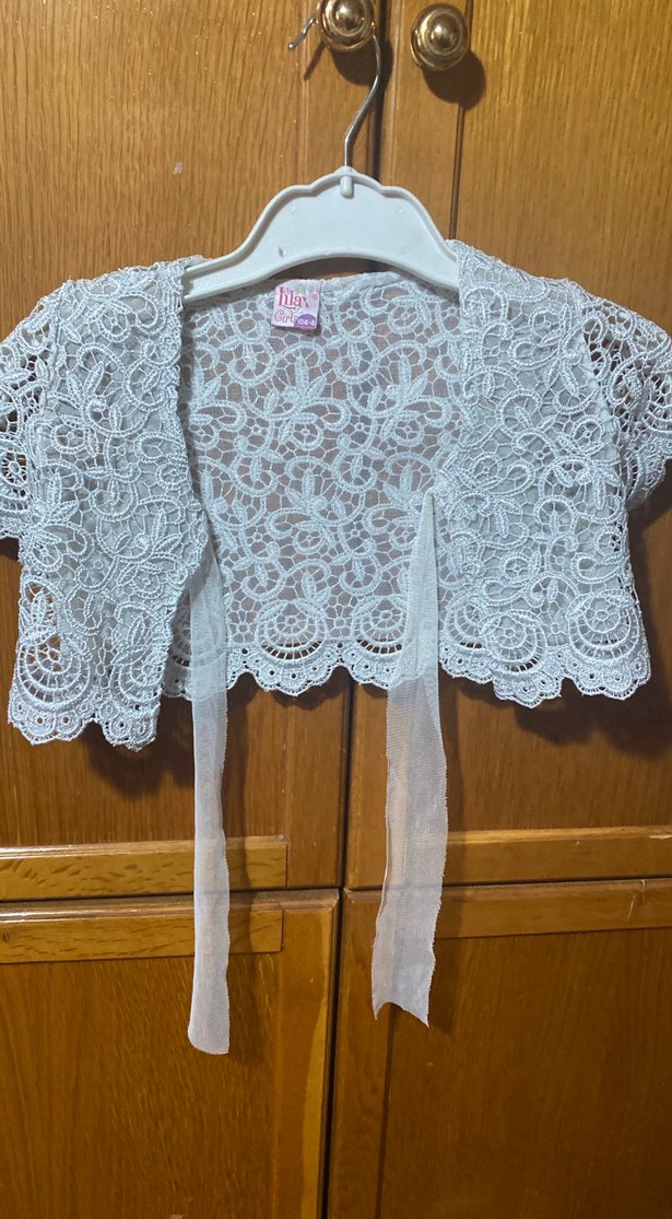 Beyaz Dantelli Kız Bolero 104-4 e göre - Görsel 2