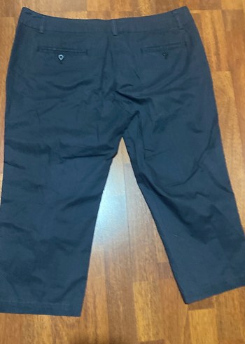 Kadın Lacivert Normal Boy Denim Kumaş Pantolon kapri - Görsel 5