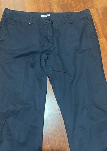 Kadın Lacivert Normal Boy Denim Kumaş Pantolon kapri - Görsel 3