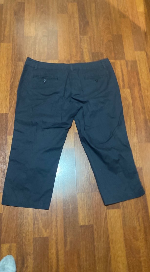 Kadın Lacivert Normal Boy Denim Kumaş Pantolon kapri - Görsel 4