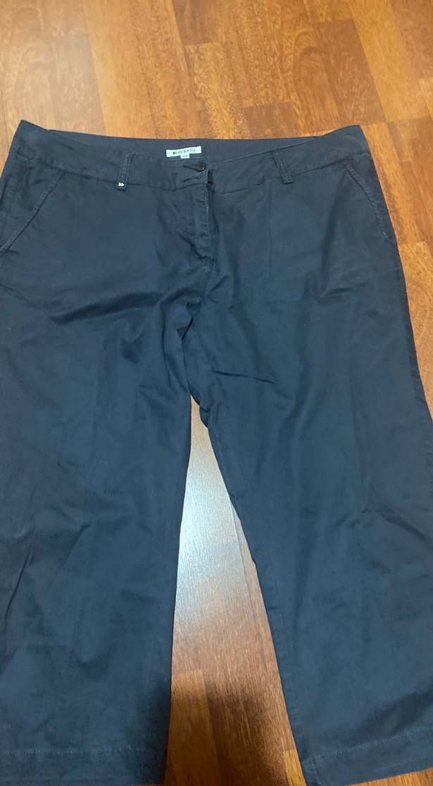 Kadın Lacivert Normal Boy Denim Kumaş Pantolon kapri - Görsel 3