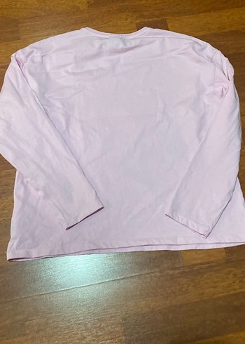 Kız Çocuk Pembe Uzun Kollu Baskılı Tişört - Görsel 4