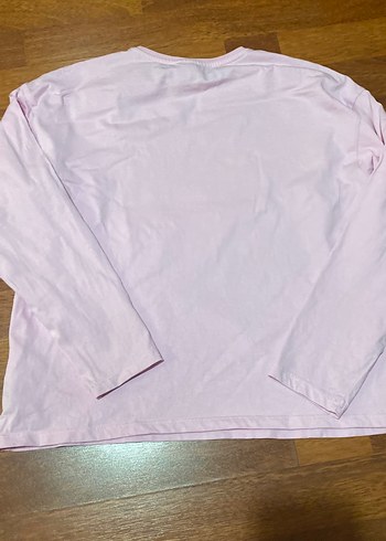 Kız Çocuk Pembe Uzun Kollu Baskılı Tişört - Görsel 5