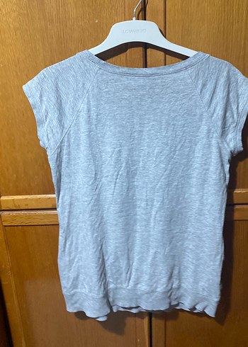 Gri Baskılı Hamile Tişörtü, Kısa Kollu, Salaş - Görsel 6