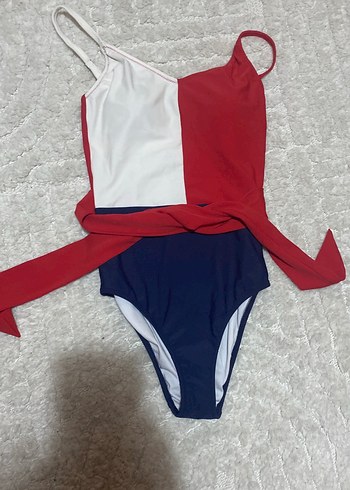 Çok Renkli Kemerli İnce Askılı Kadın Mayo 34 beden - Görsel 2