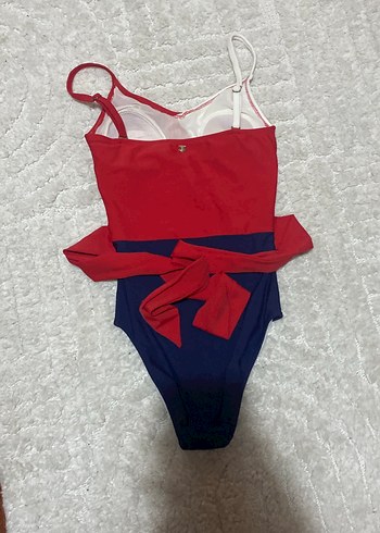 Çok Renkli Kemerli İnce Askılı Kadın Mayo 34 beden - Görsel 4