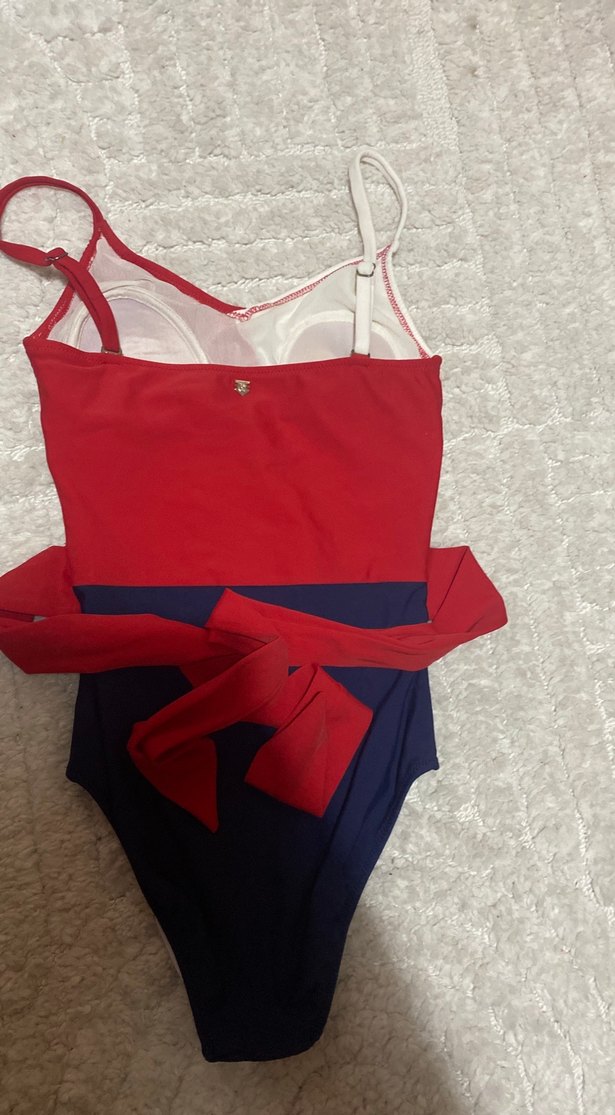 Çok Renkli Kemerli İnce Askılı Kadın Mayo 34 beden - Görsel 5