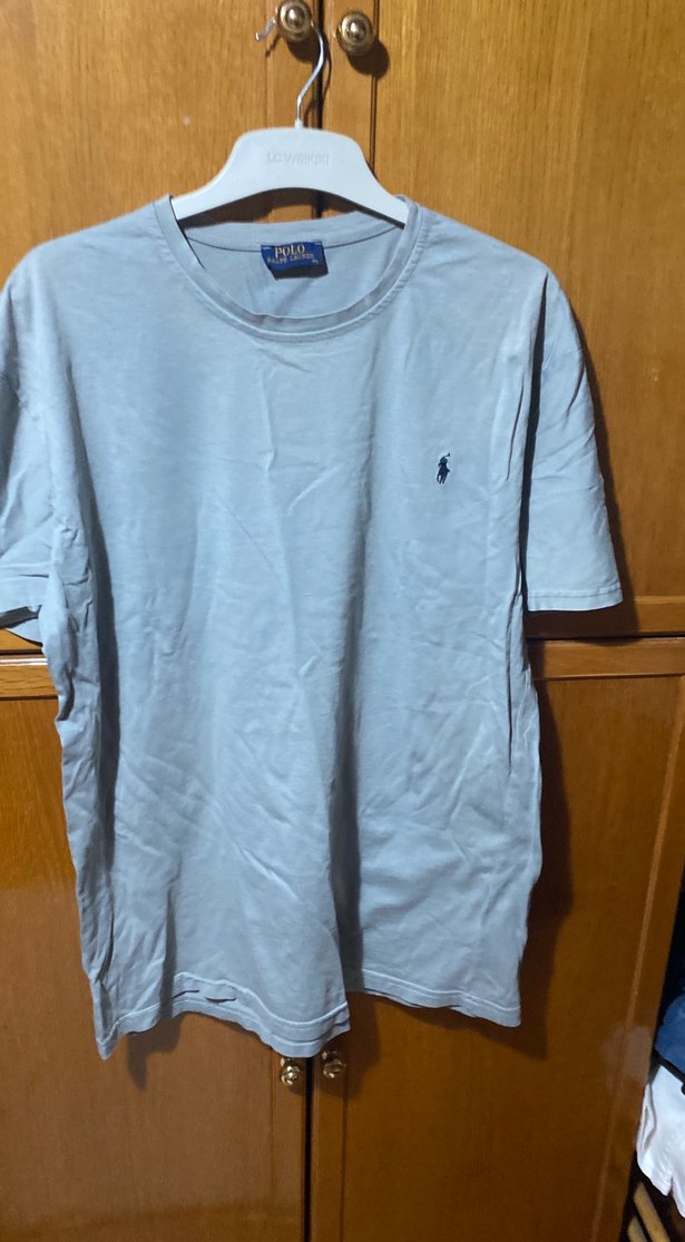 Gri renkte orjinal 
Polo Yaka Pamuklu Erkek Tişört - Görsel 2