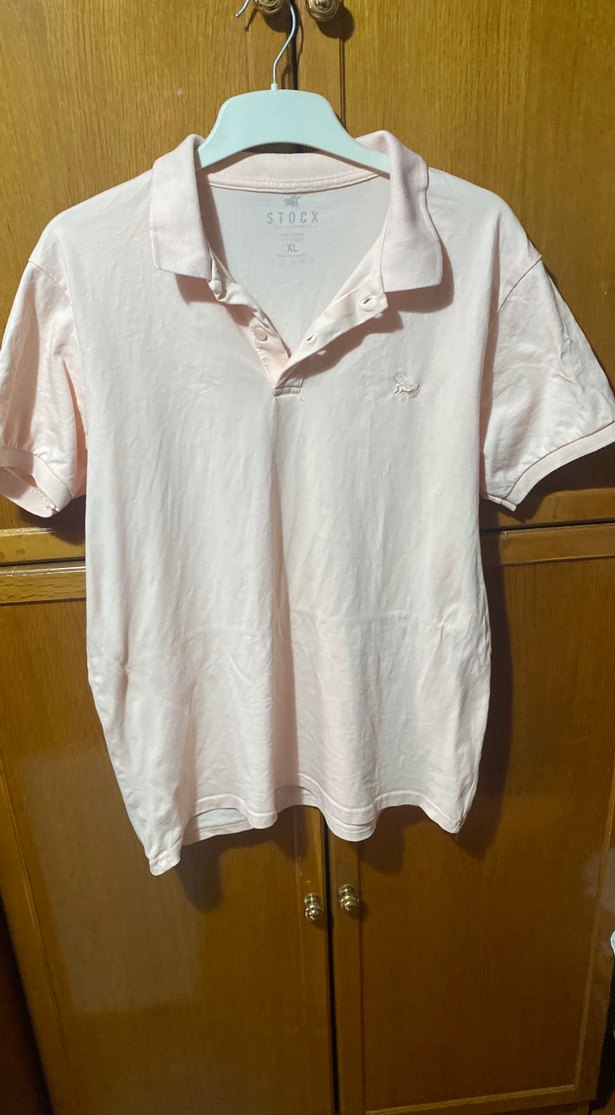 Pembe Düğmeli Erkek Polo Tişört XL BEDEN - Görsel 2