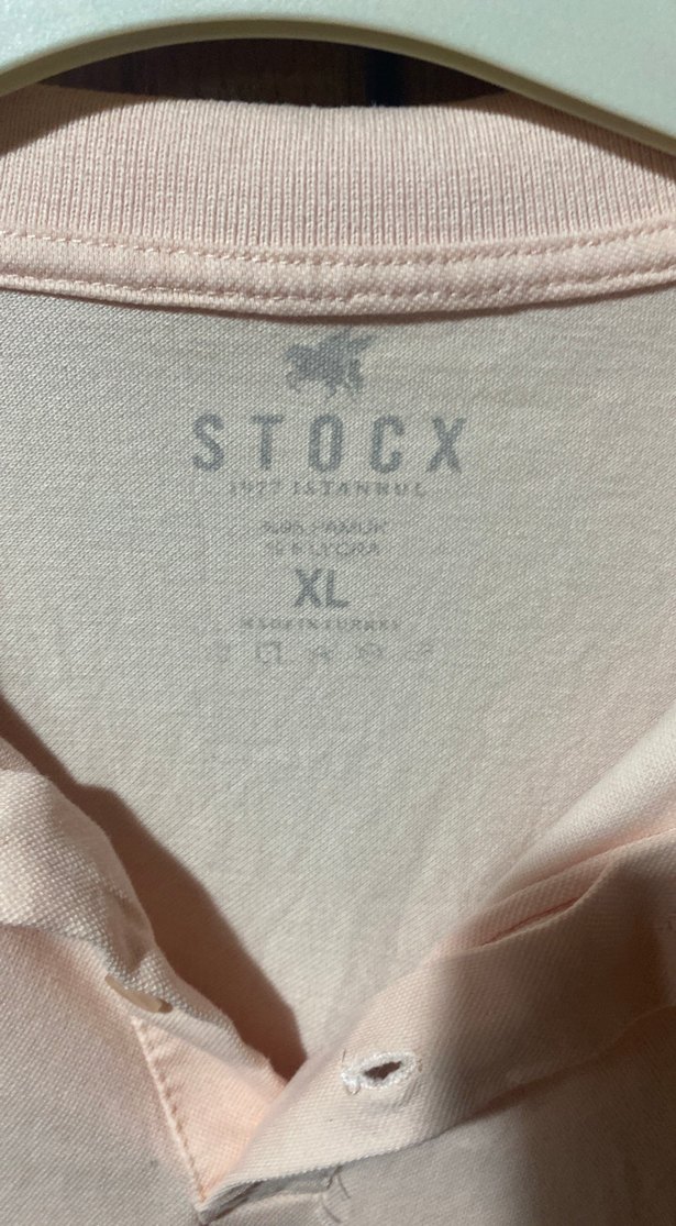 Pembe Düğmeli Erkek Polo Tişört XL BEDEN - Görsel 4