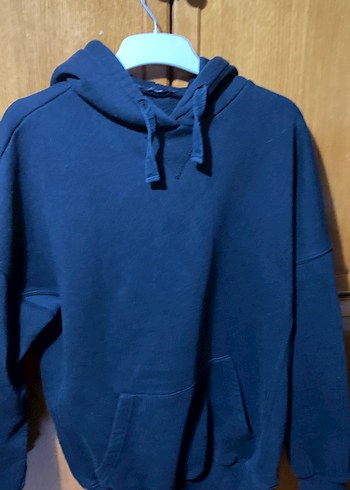 Kadın siyah Kapüşonlu Sweatshirt M/ beden - Görsel 6