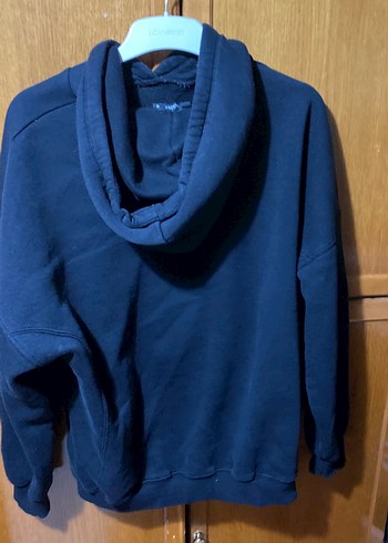 Kadın siyah Kapüşonlu Sweatshirt M/ beden - Görsel 3