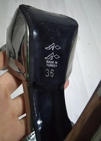 36 Beden gri Renk Topuklu ayakkabı