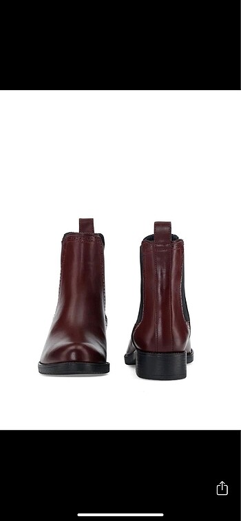 39 Beden Nine West Bordo Düz Taban Lastikli Bot