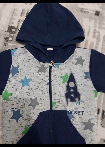 4 Yaş Beden Lacivert Erkek Çocuk Sweatshirt
