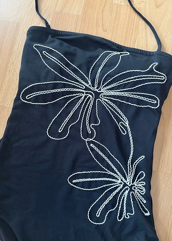 Penti Siyah Nakışlı Straplez Mayo - Görsel 6