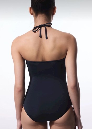 Penti Siyah Nakışlı Straplez Mayo - Görsel 4