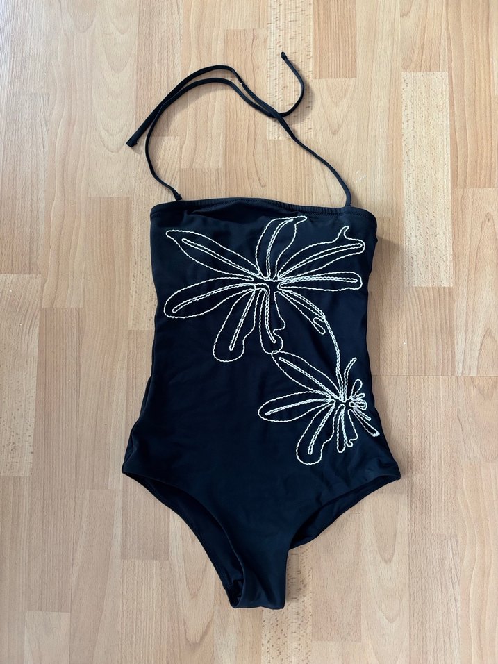 Penti Siyah Nakışlı Straplez Mayo - Görsel 5