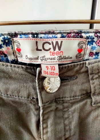 Düğmeli Bej Çocuk Denim Pantolon - Görsel 3