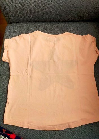 Dantel Detaylı Pembe Kız Tişörtü - Görsel 4