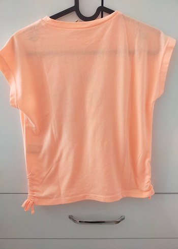 Turuncu Baskılı Kız Tişörtü - Görsel 4