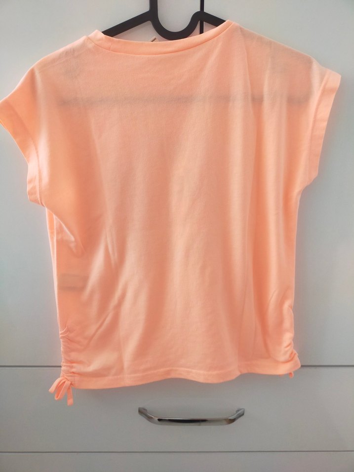 Turuncu Baskılı Kız Tişörtü - Görsel 4