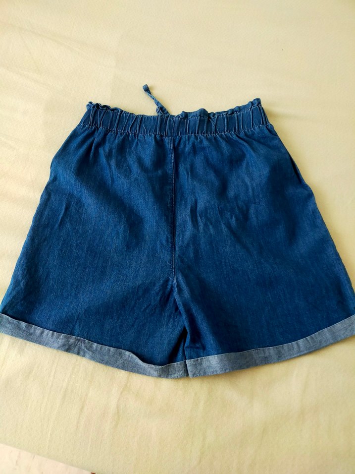 Mavi Loose Fit Mini Denim Şort - Görsel 2