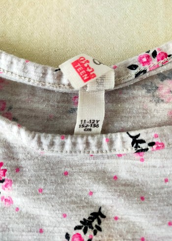 Kız Çocuk Gri Uzun Kollu Baskılı Tişört - Görsel 4