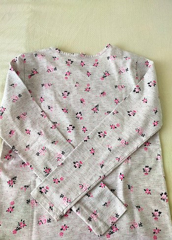 Kız Çocuk Gri Uzun Kollu Baskılı Tişört - Görsel 5